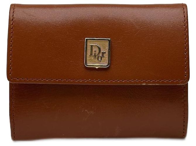 Vintage Dior Leather card holder brown