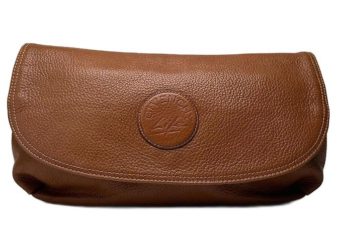 Clutch in pelle vintage Givenchy marrone