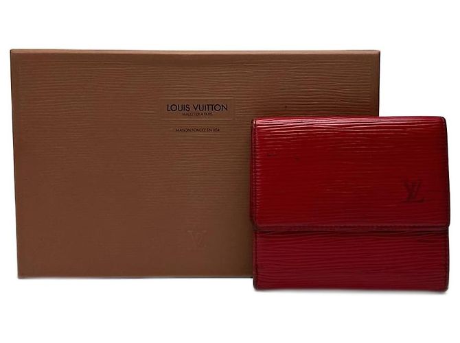 Vintage Louis Vuitton EPI Leather wallet red