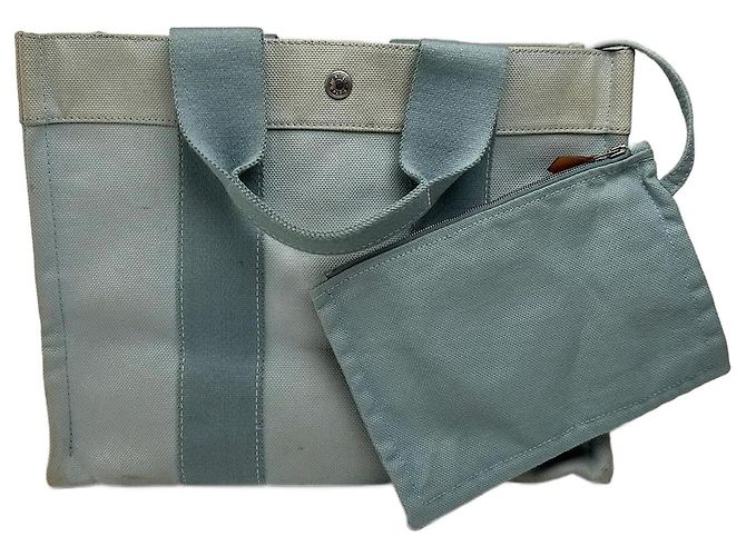 Trim Sac Hermès vintage bleu clair Argenté
