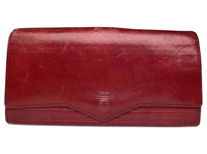 Vintage Givenchy Leather wallet red