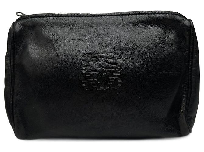 Vintage Loewe Madrid Leather clutch black