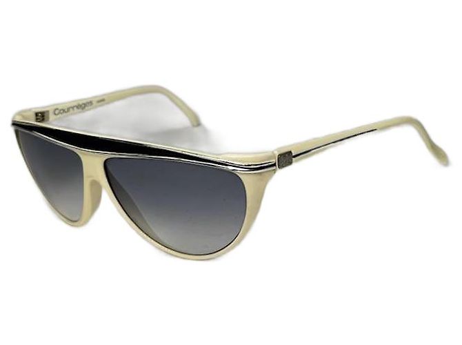 Vintage Courreges Sunglasses White silver