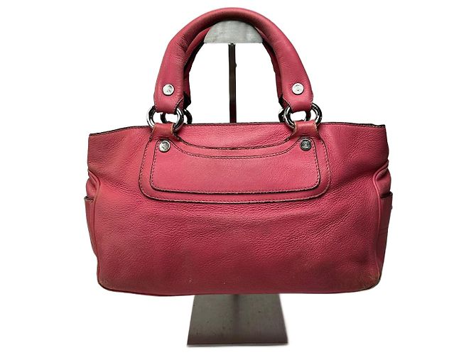 Céline Sac en cuir vintage Celine Boogie rose
