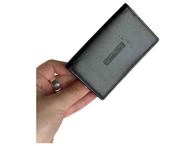 Vintage Dior Leather Card Holder black