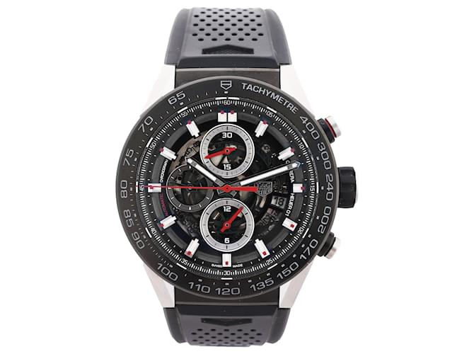 Tag Heuer Carrera CALIBRE HEUER 01 CAR2A1Z.FT6044 WBD6279 SS SS & Rubber AT Skeleton dial Watch Black  ref.2319932