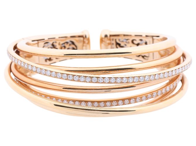 Pulseira De Grisogono Allegra em ouro rosa com diamantes