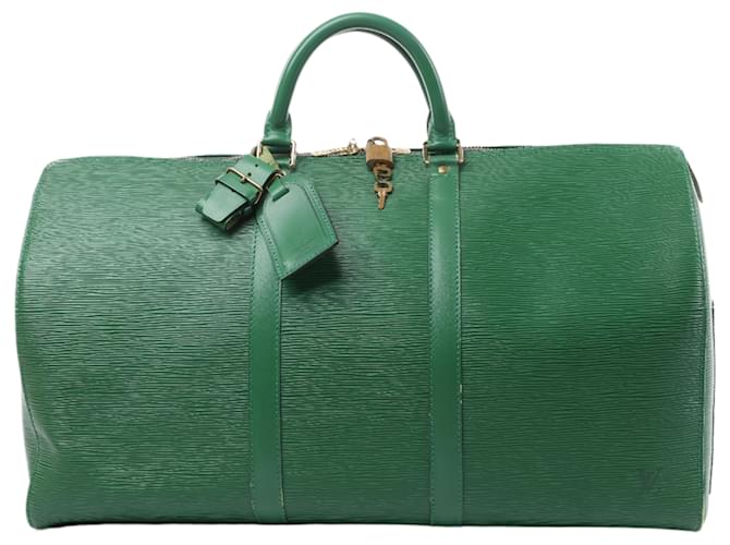 Louis Vuitton Epi Leather Keepall 50 Travel Bag in Green M42964  ref.2320050