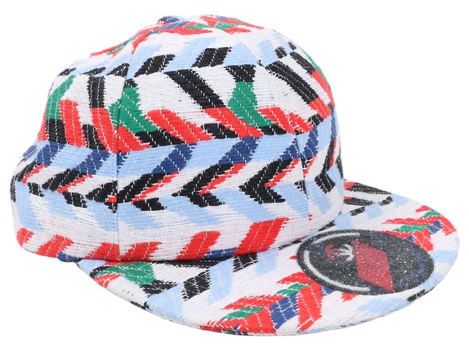 Timeless Cappello Cap Airline CC in Tweed tessuto Chanel Rosso Bianco Blu Multicolore
