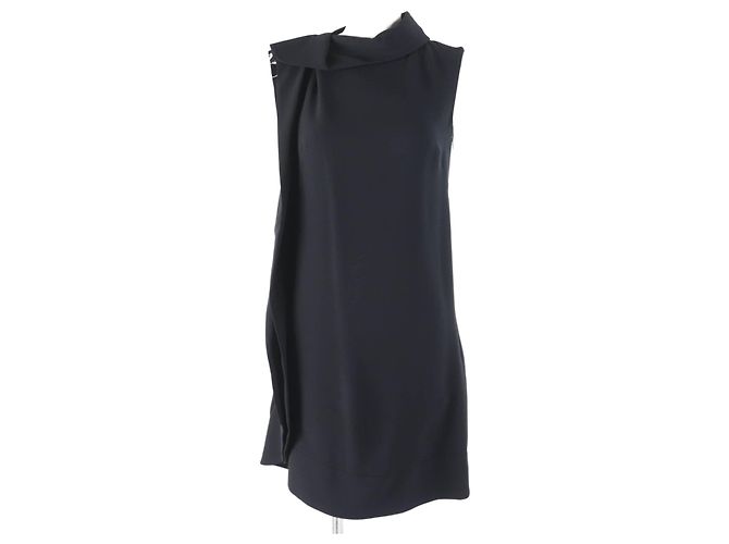 Abito senza maniche in seta e rayon Valentino nero 36