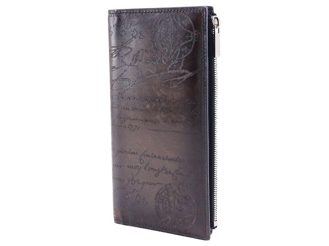 Berluti Neo Santal Scritto Bifold Wallet Brown
