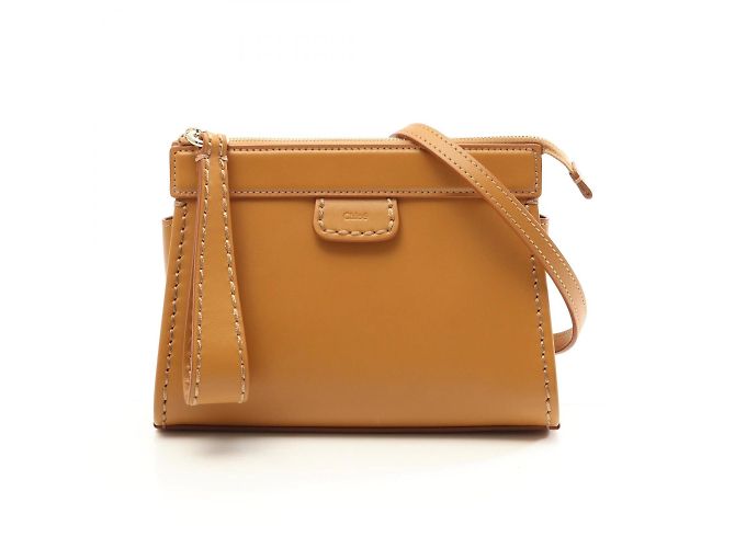 Borsa a Spalla Chloé Edith Marrone Pelle