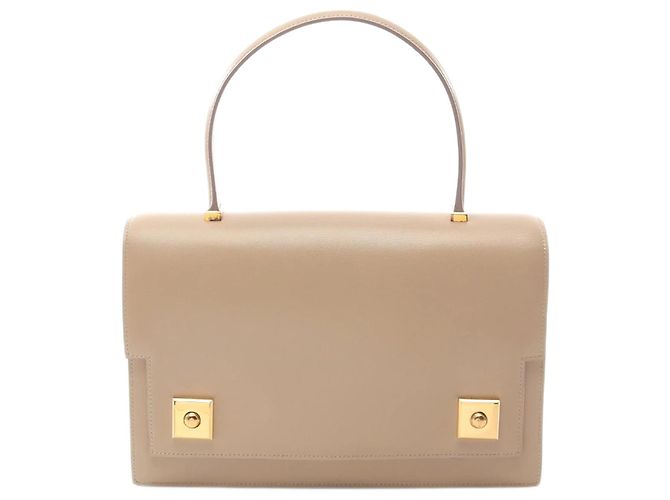 Hermès Bolsa de mão Hermes Piano em couro de bezerro bege