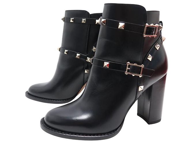 NEW VALENTINO GARAVANI ROCKSTUD ANKLE BOOTS SIZE 35 IT 36 FR
