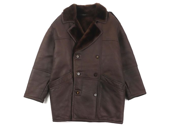 Autre Marque Abrigo de shearling Nazareno Gabrielli Marrón Oscuro