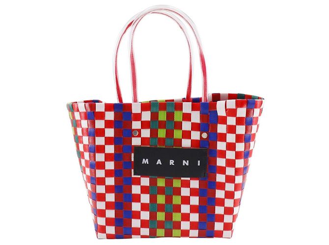 Autre Marque Marni Flower Café Picknick-Handtasche rot