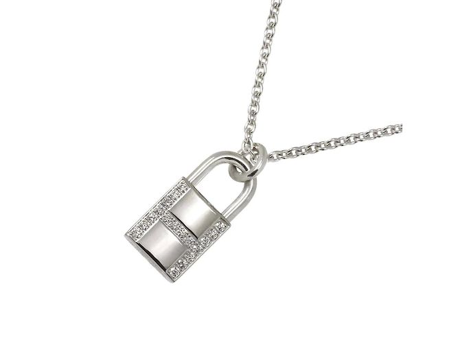 Hermès Collana con diamante e lucchetto Kelly Amulet Hermes