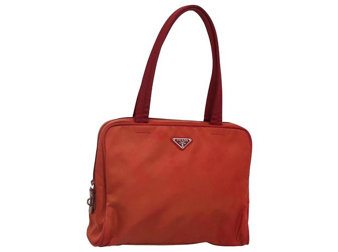 PRADA Handtasche aus rotem Nylon Auth BA3040