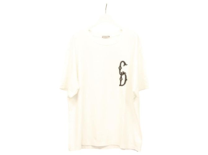 Camiseta de algodón blanca Christian Dior Auth ym014M Blanco