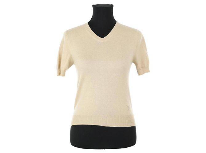 Louis Vuitton Beige Kaschmirpullover