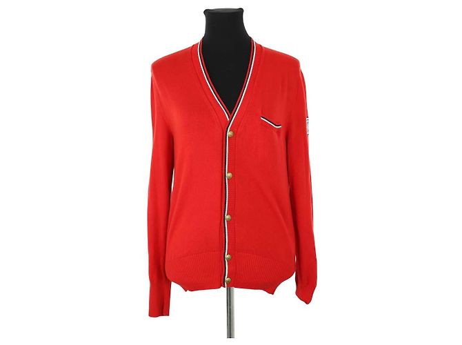 Moncler Roter Baumwollcardigan