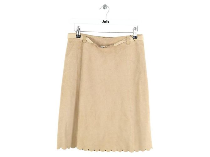 Louis Vuitton Mini falda de ante camel Camello