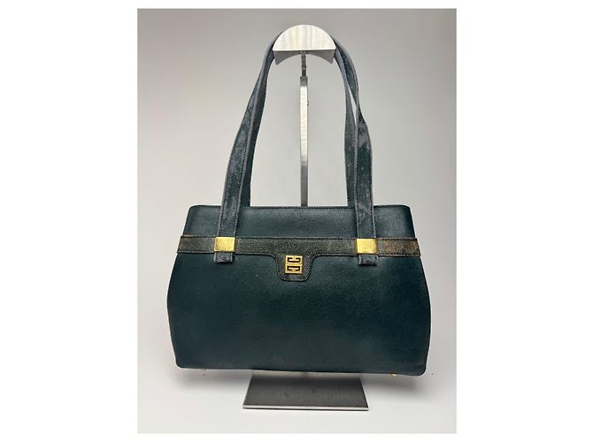 Sac en cuir vintage Givenchy 4G vert
