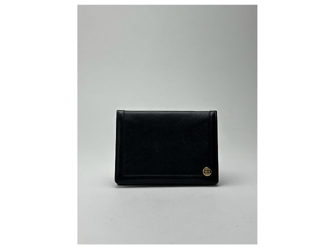 Vintage Dior leather card holder black