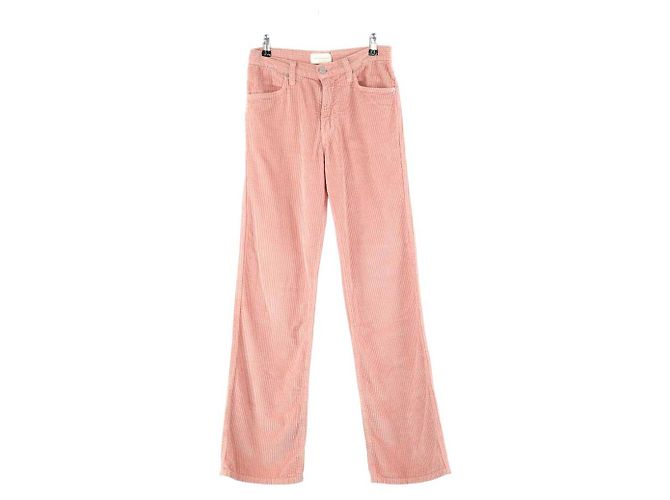 Alexandra Golovanoff Pantalones de algodón rosa