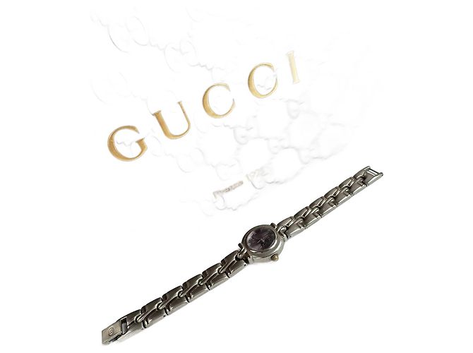 Relógio de aço vintage Gucci prateado Prata