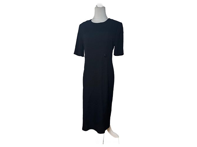 Vintage Givenchy Wollkleid schwarz m/L
