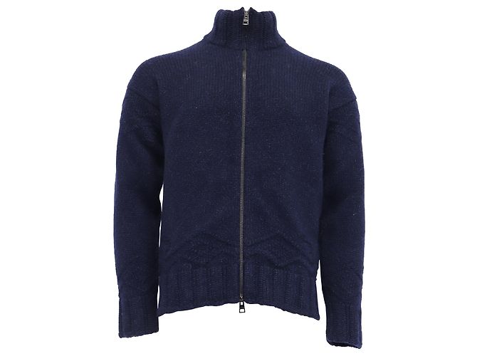 Etro gestrickte Zip-Cardigan aus marineblauem Kaschmir