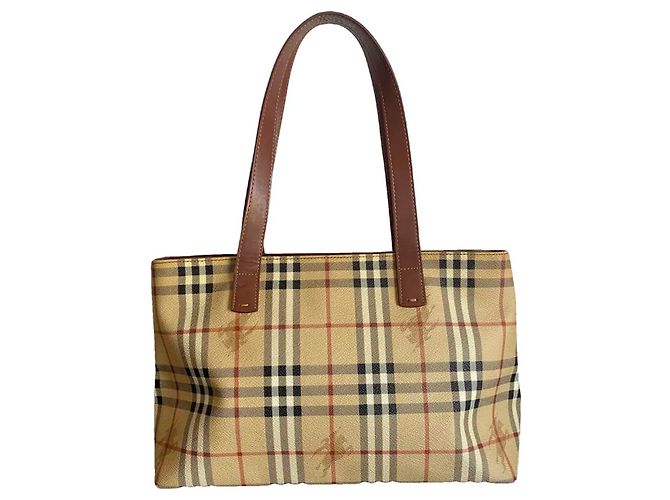 Bolsa transversal Burberry bege de pele