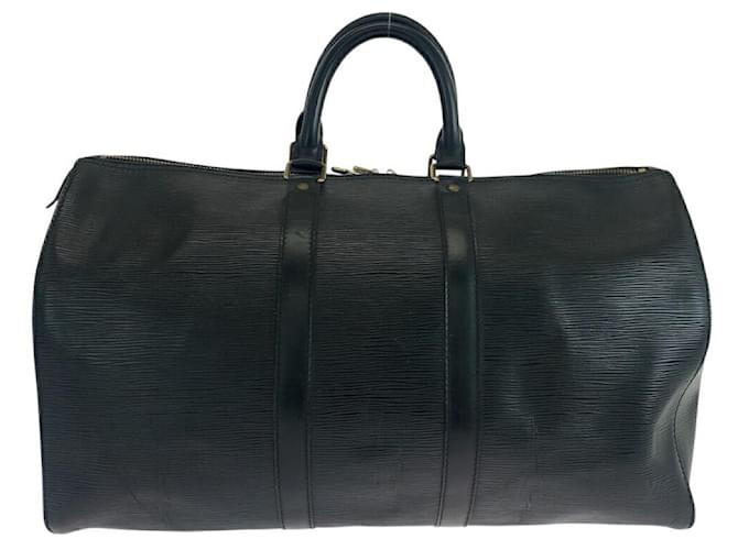 Louis Vuitton Keepall 45 Epi Boston Bag Black Leather  ref.2323809