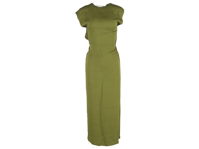 Autre Marque Vestido maxi sem mangas e costas nuas Christopher Esber em viscose verde Verde oliva