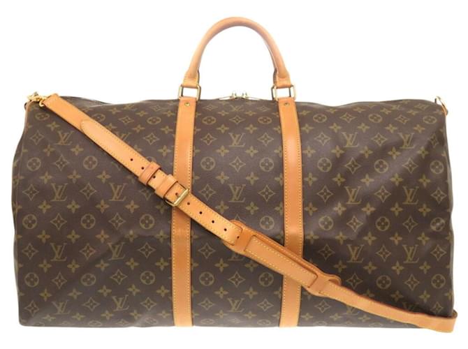 Louis Vuitton Keepall Bandouliere 60 Monogram Bag Brown Patent leather  ref.2324929