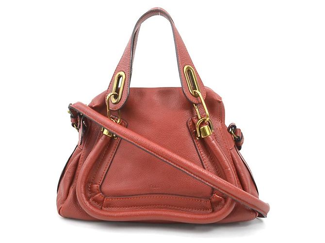 Rote Lederhandtasche Chloé
