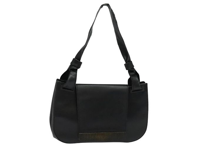 Borsa a spalla GUCCI in pelle nera argento 105375 Auth bs26842 Nero