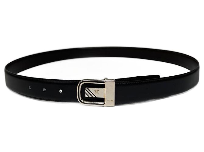 Céline Vintage Celine Triomphe Ledergürtel schwarz