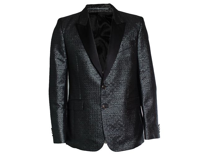 Givenchy Lurex-Jacquard-Logo-Blazer Schwarz 