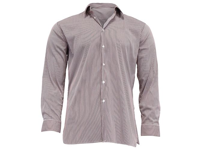 Camicia a righe Burberry London in cotone rosso