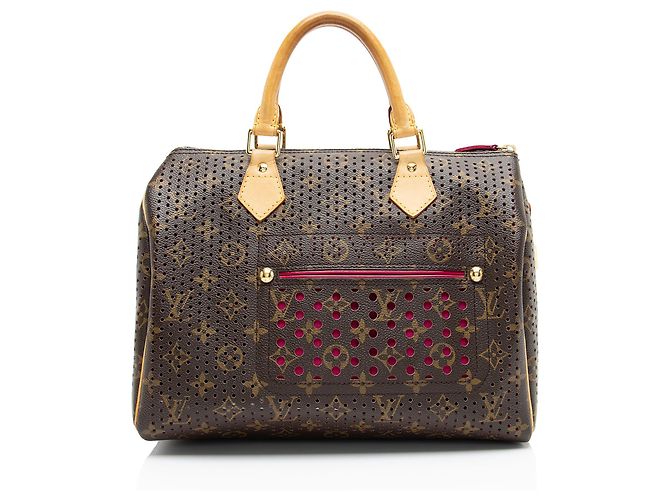 Bolsa Speedy 30 perfurada Monogram edição limitada Louis Vuitton Marrom