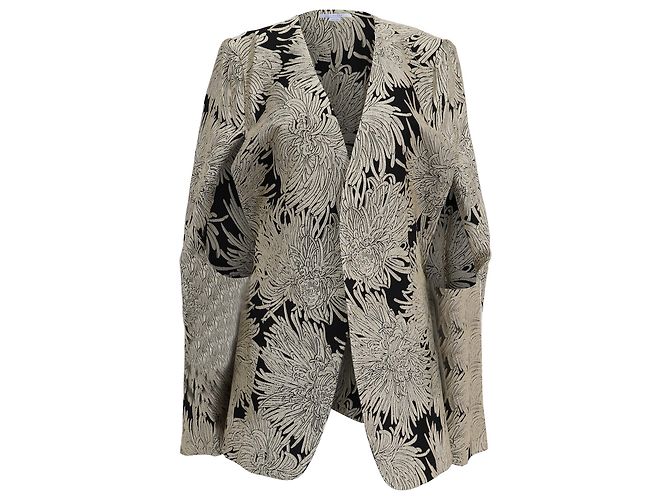 Blazer Cape Totême Dinner em Viscose Branca e Preta