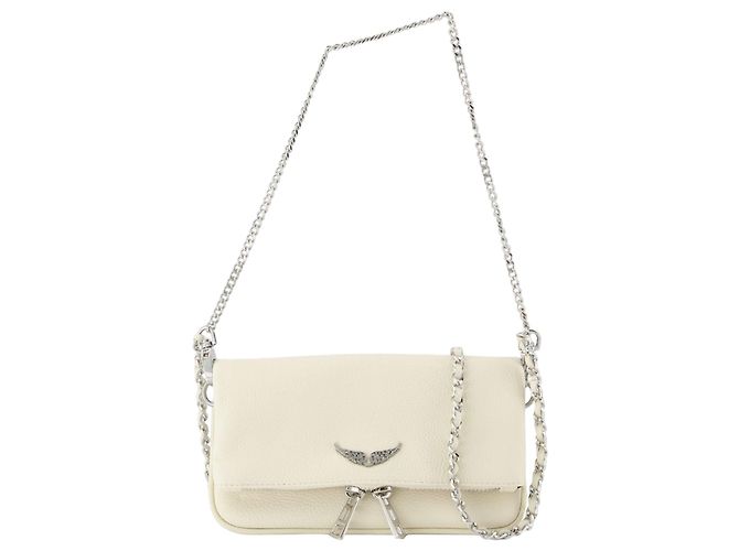 Rock Nano Wallet On Chain - Zadig & Voltaire - Leather - White