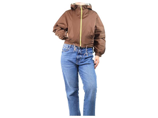 Bellerose Braune wendbare cropped Jacke - Größe UK 8