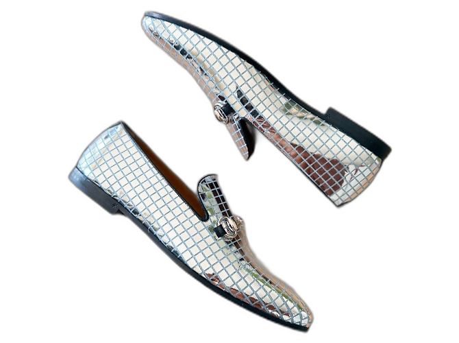 Mocassini Gucci Jordan Argento Pelle 41