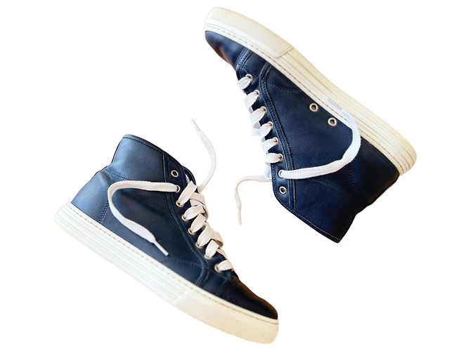 Gucci Sneakers alte miro'soft blu Nero Argento Blu navy