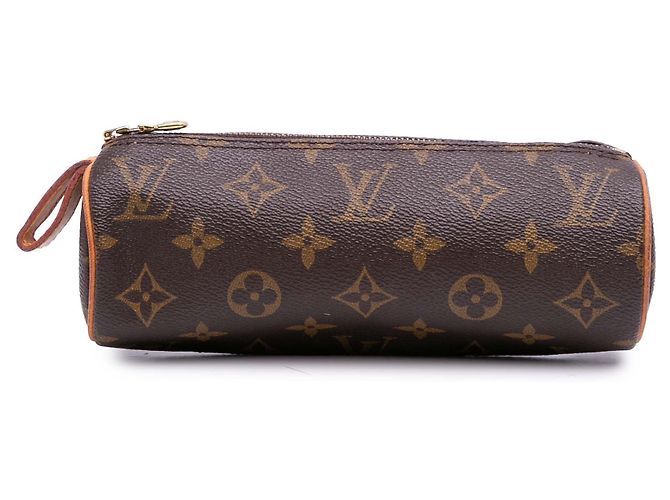 Louis Vuitton Brown Monogram Trousse Ronde Pencil Case 20