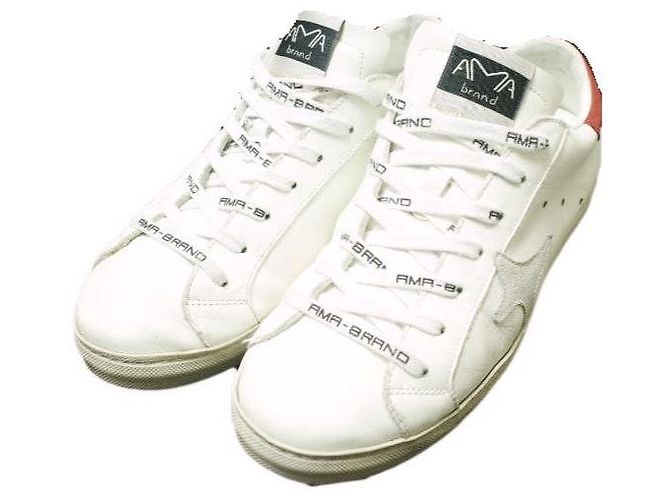 Autre Marque AMA BRAND 2726 SNEAKER Ledersneaker Weiß Rot