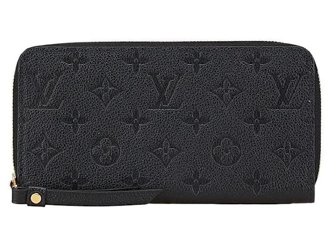 Louis Vuitton Zippy Wallet Monogram Empreinte Long Wallet Black Leather  ref.2327166